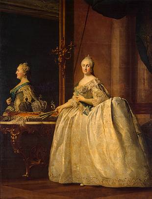 Erichsen painting,Catherine II in Front of a Mirror