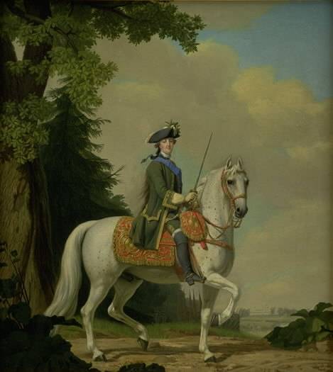 Erichsen painting,Portrait of Catherine II on Horseback