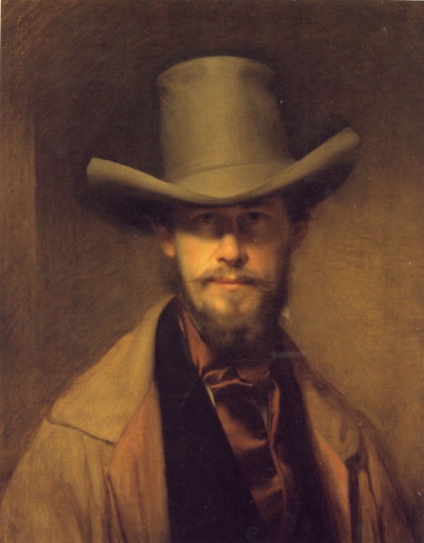 Franz Eybl painting, Self-portrait in Hat, 1840