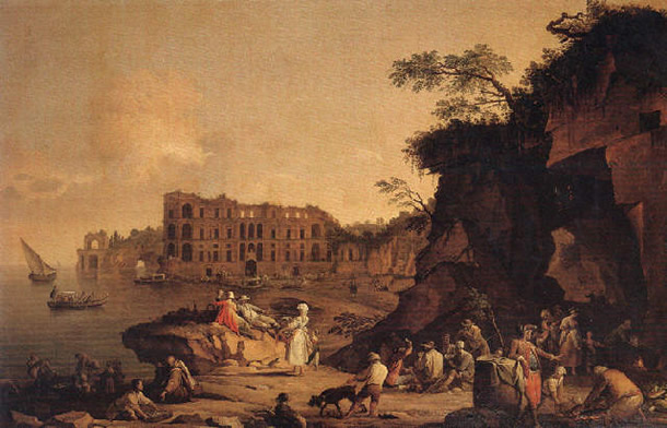Fabris painting, A Mediterranean Port Scene