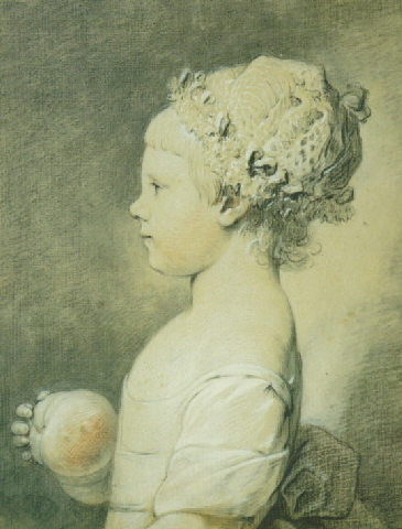Falconet painting, Portrait Of A Boy In Profile