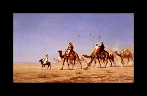 Enter A Caravan Crossing the Desert * Courtesy: Rehs Galleries, Inc. New York City