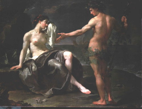 Ubaldo Gandolfi painting, Bacchus and Ariadne