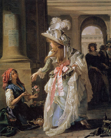 Garnier painting, Fashionable Young Lady at the Palais Royal
