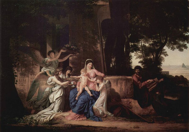 Gauffier painting, Quiet Recess of the Holy Family in Egypt