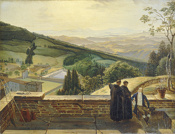 Gauffier painting, Vallombrosa and the Arno Valley