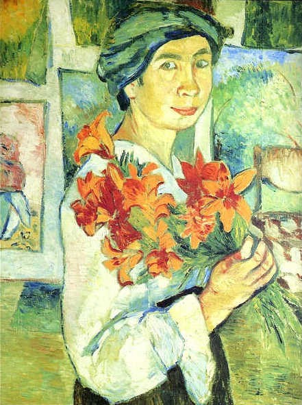 Self-Portrait with Yellow Lillies 1907