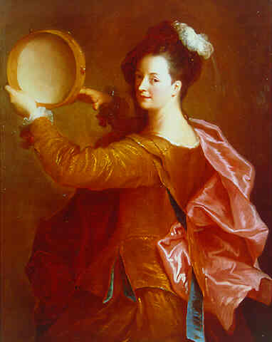 Grimou painting, Portrait of a Woman with a Tambourine