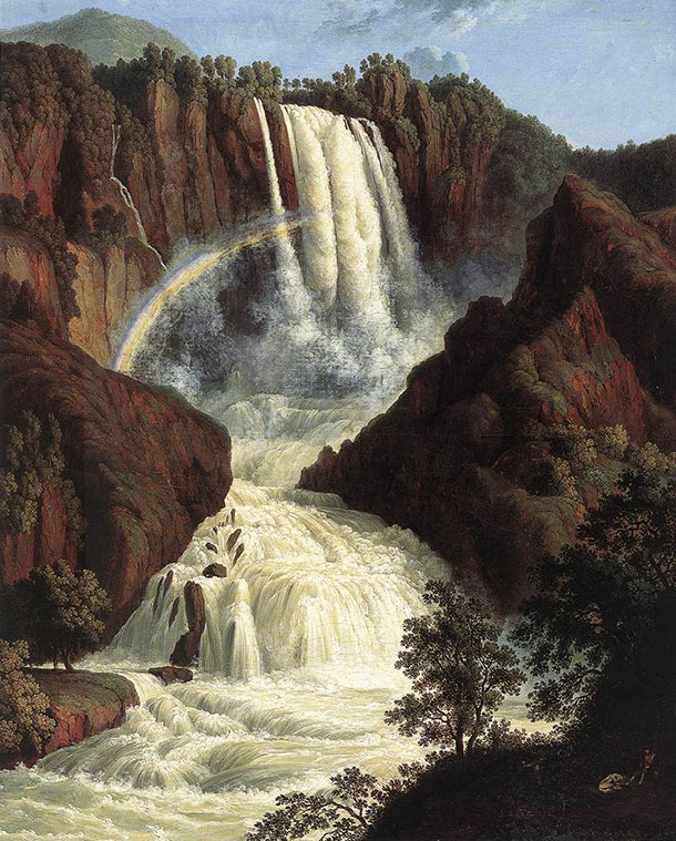 Hackert painting, The Waterfalls of Turni