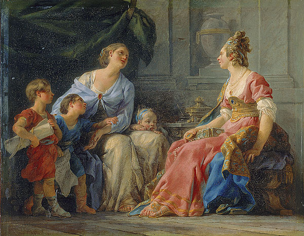 Halle painting, Cornelia, Mother of The Gracchi