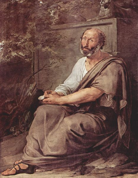 Hayez painting, Aristotle