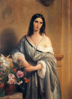 Hayez painting, Portrait of a Woman