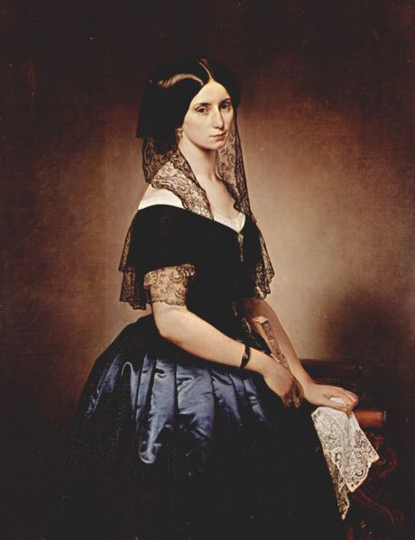 Hayez painting, Portrait of Antoinetta Tarsis Basilico