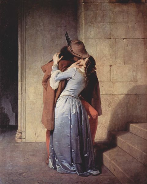 Hayez painting, The Kiss