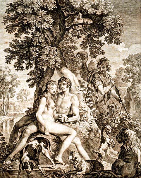 Hayman painting, Satan Envies Adam and Eve