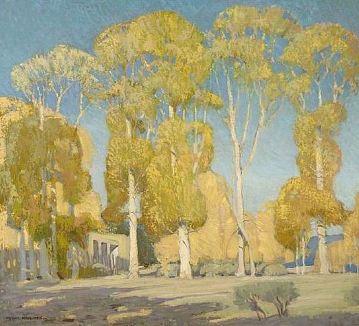 Higgins, Landscape with Tall Trees border=