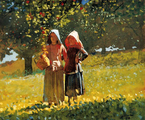 Children Picking Apples