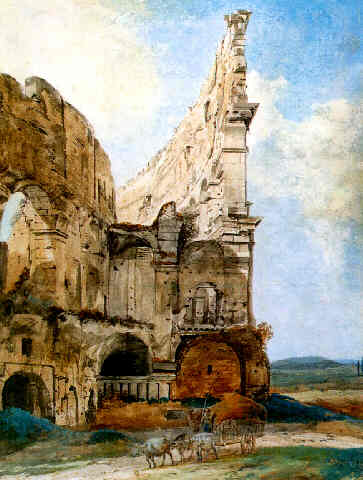 Houel painting, View of the Coliseum