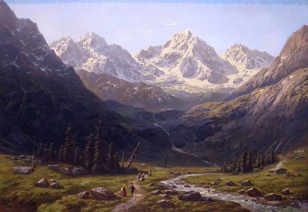 The Hudson River School, William Stanley Haseltine: Alpine Scene, 1856