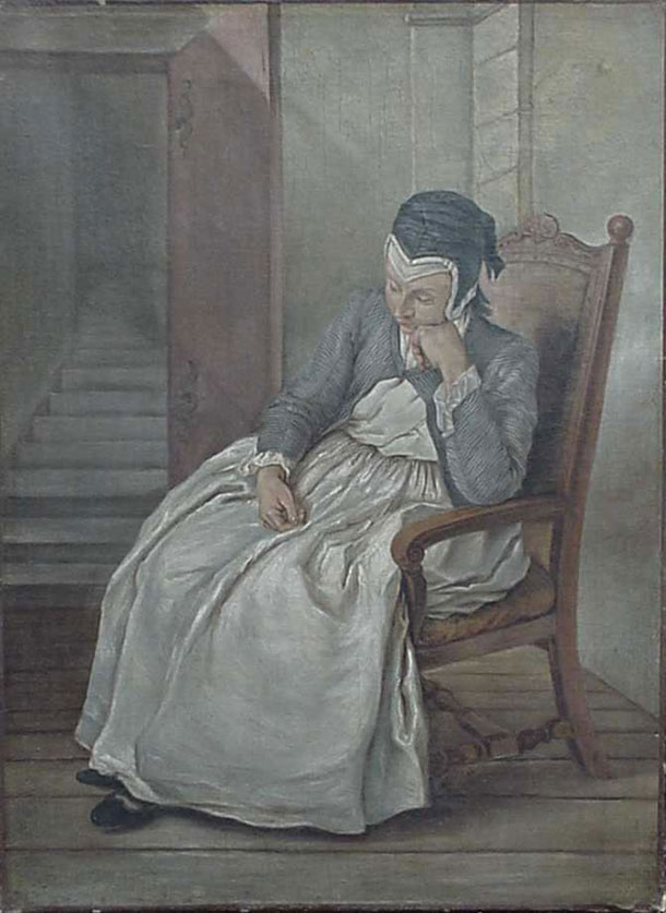 Hutin painting, Woman in an Armchair