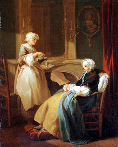 Jeaurat painting, Two Women