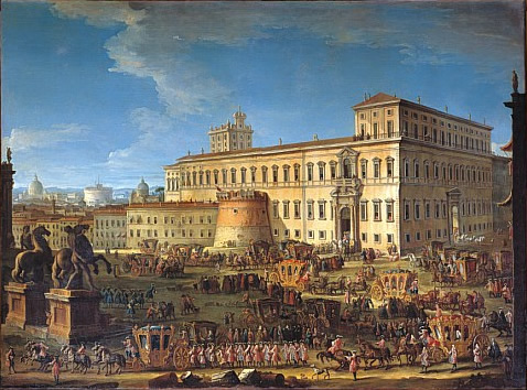 Joli painting, The Court of the Ambassador of Venice