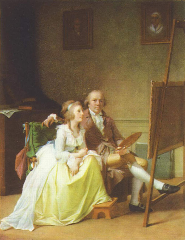 Juel painting, Self-Portrait with Wife