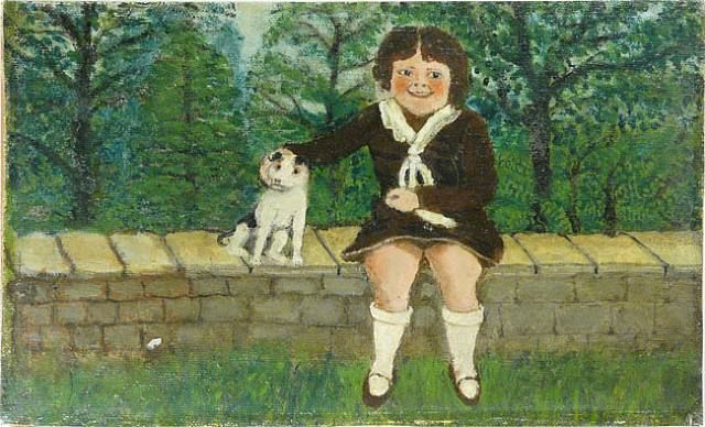 Kane, Child Seated on Wall