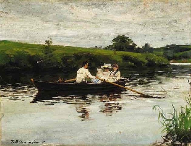 Kennington, Rowing on the Thames, 1871