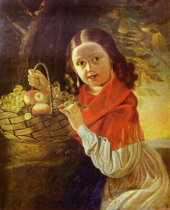 Girl with Fruit 1850's