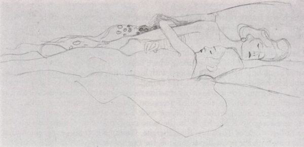Klimt drawing, Study for 