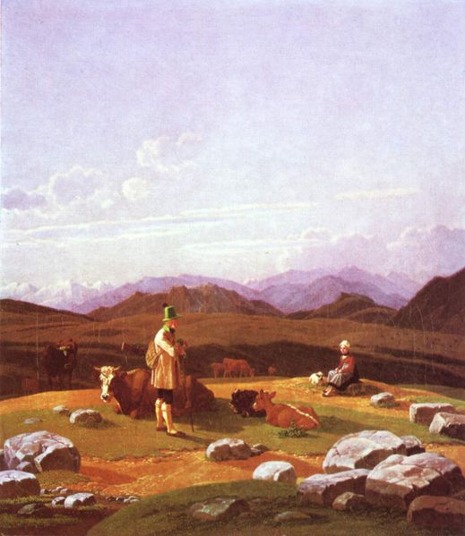 Kobell painting, Landscape with Figures
