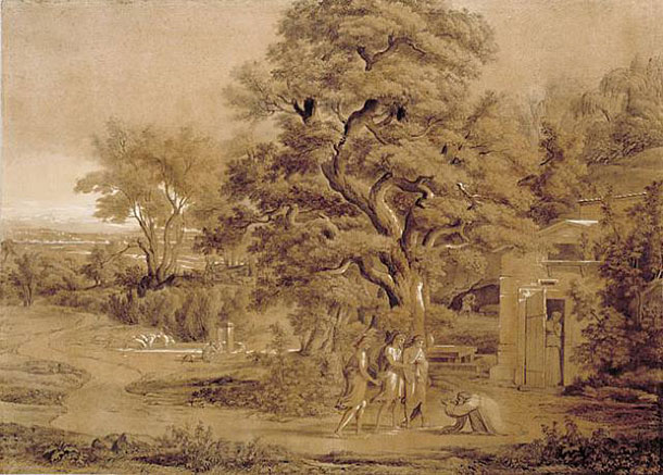 Koch painting, Landscape with Abraham and Three Angels