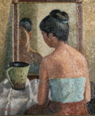 Kuniyoshi, Woman in Front of Mirror