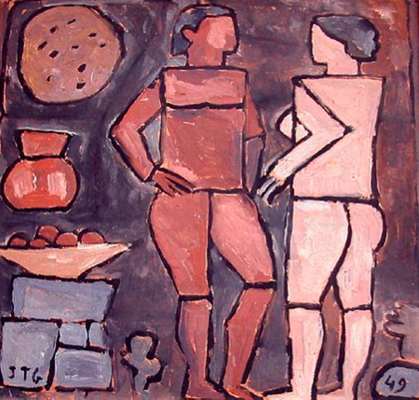 Joaquin Torres-García, Dos Figuras constructivas con Objetos (1949)