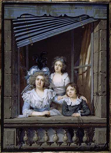 Lemoine painting, Portrait of a Woman and Her Children