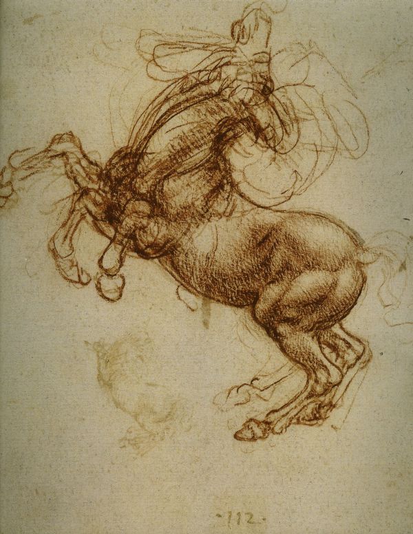 da Vinci, Study of a Horse, undated, Galleria delgli Uffizi, Florence, Italy.