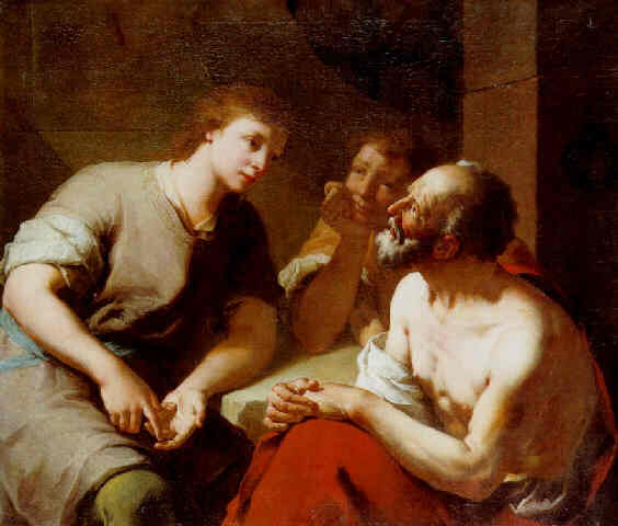 Maggiotto painting, Joseph Interpreting the Dreams of Pharaoh's Butler and Baker