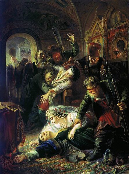 Makovsky, Agents of False Dmitry kill the son Buris Godinov, 1862