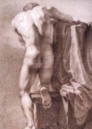 Maurer painting, Study of a Nude