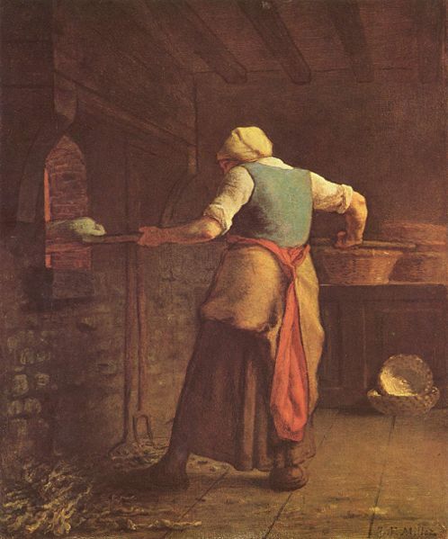 Woman making bread