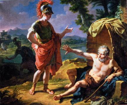 Monsiau painting, Alexander and Diogenes, 1818