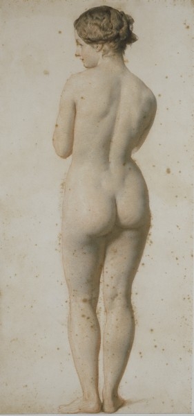 Mulready painting, Standing Female Nude, Viewed from Back