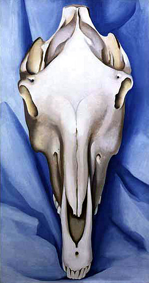 Horses Skull on Blue
