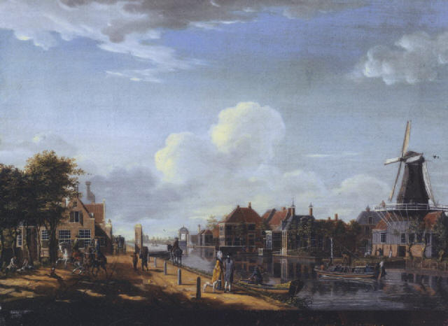 Ouwater painting, The Spaarne Canal