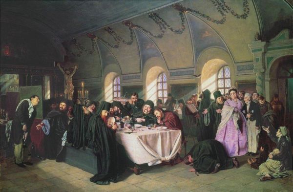 Perov, A Meal in the Monastery