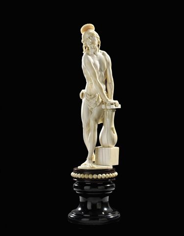 Petel, Christ at the column Medium: ivory Size: 13.4 x 0 in. / 34 x 0 cm. 