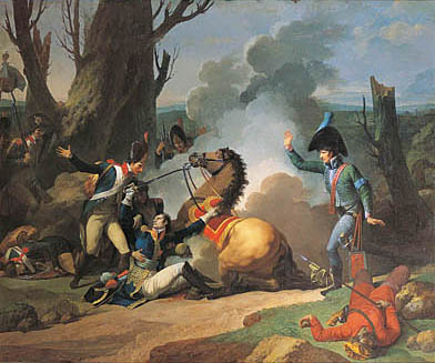 Peyron painting, The Death of General Valhubert at the Battle of Austerlitz