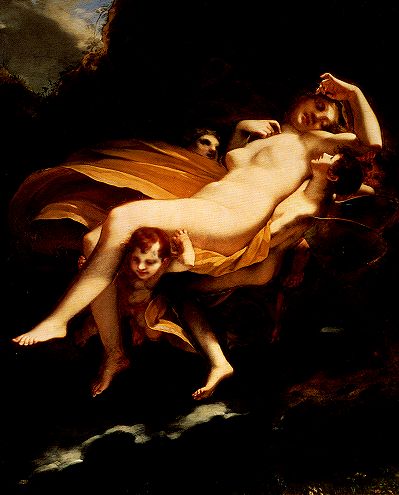 Prud'hon painting, The Abduction of Psyche