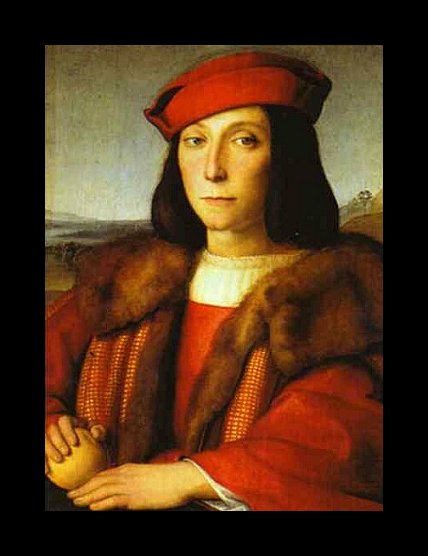 Raphael painting, Portrait of a Man With an Apple